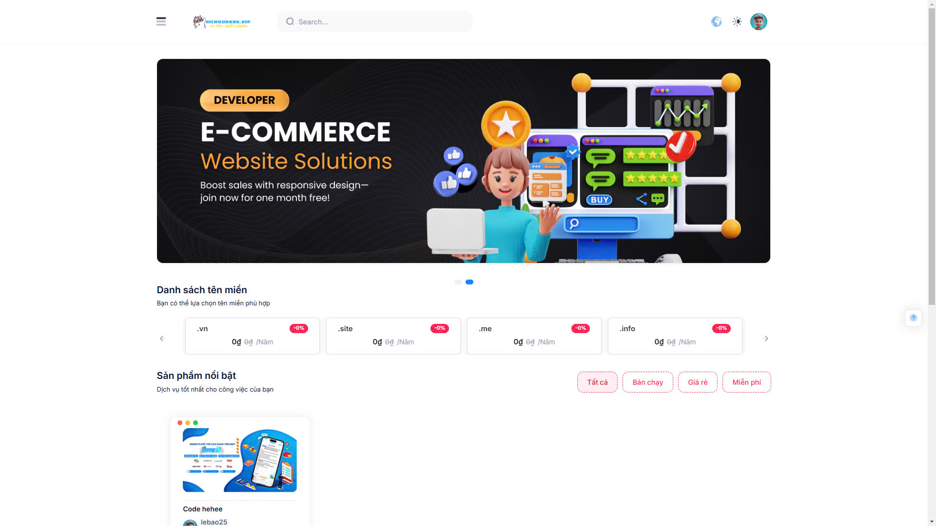 Code bán mã nguồn,hosting,domain laravel