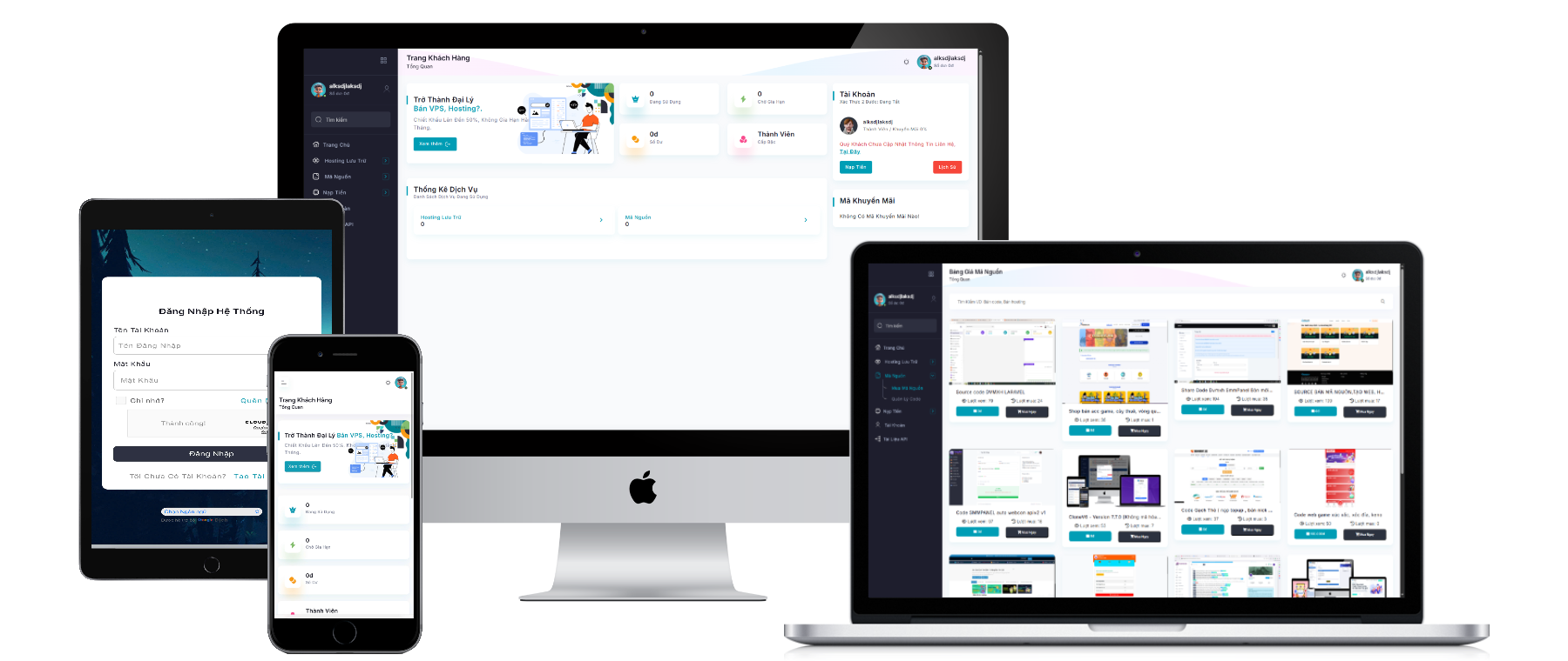 Code Bán Hosting Mã Nguồn